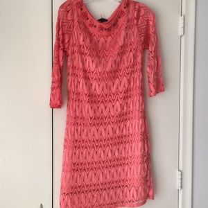 Halebob Coral Shift Dress Size Small
